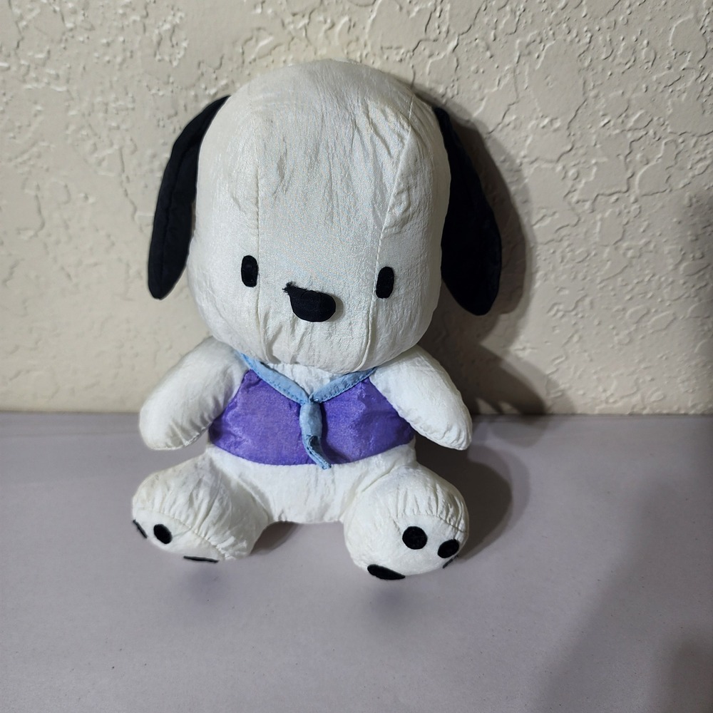 Vintage‎ Sanrio Pochacco Plush Windbreaker Material Purple Sailor Outfit 90s Toy